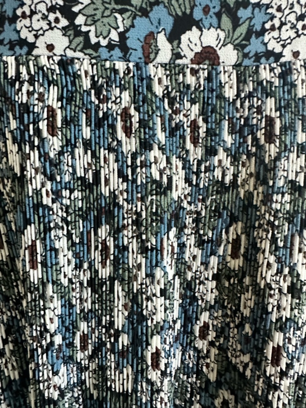Boden Floral Micro Pleat Tiered Long Sleeve Dress Cottagecore Whimsical Elegant* - Picture 5 of 9